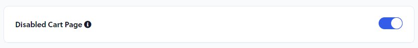 Disabled Cart Page toggle