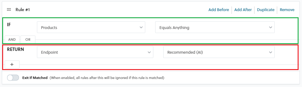 An example if and return block in the data source editor. An example if and return block in the data source editor